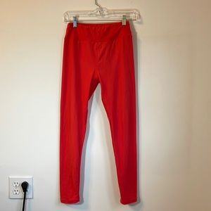 Lularoe one size bright pinkish red leggings